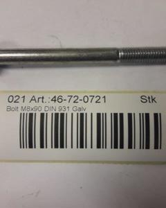 Hexagon head screw M 8x90 DIN 931